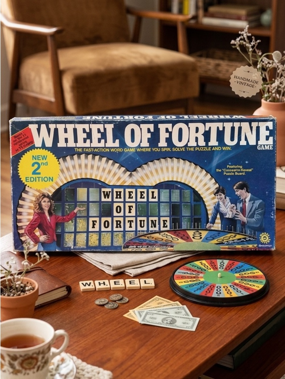 Vintage 1985 Wheel of Fortune Board Game 2nd Edition Pressman Complete Retro Toy